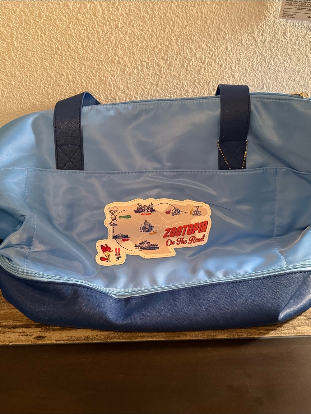 Disney Light Blue and Navy Zootopia Travel Tote